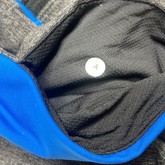 Lululemon inspire ll heathered black lakeside and blue mesh running leggings - Picture 10 of 12